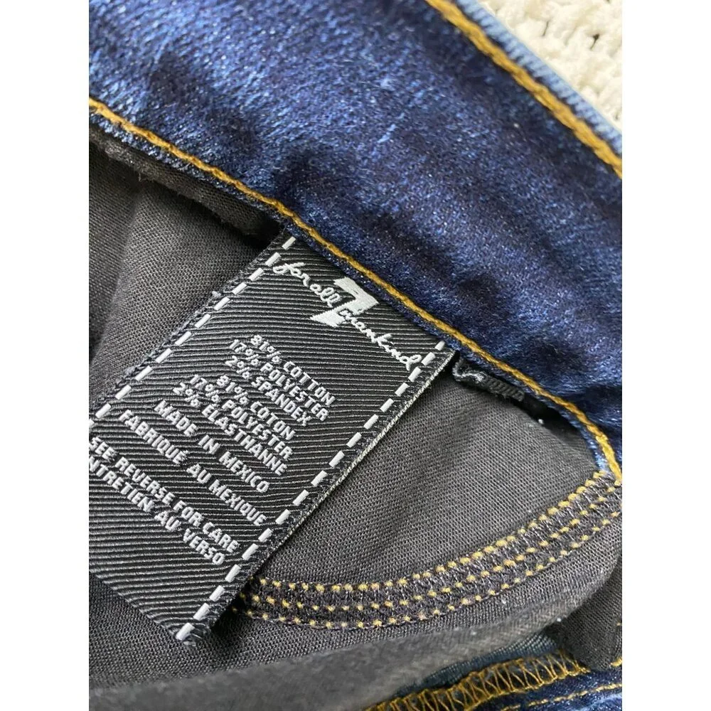 7 For All Mankind The Straight Leg Jeans Men Size 31 Medium Wash Denim Classic‎